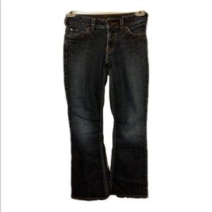 Silver Jeans Suki boot cut dark wash mid rise jeans Sz 26x32
